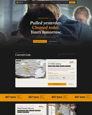 Salvage - Reclaimed Tile Landing Page Template