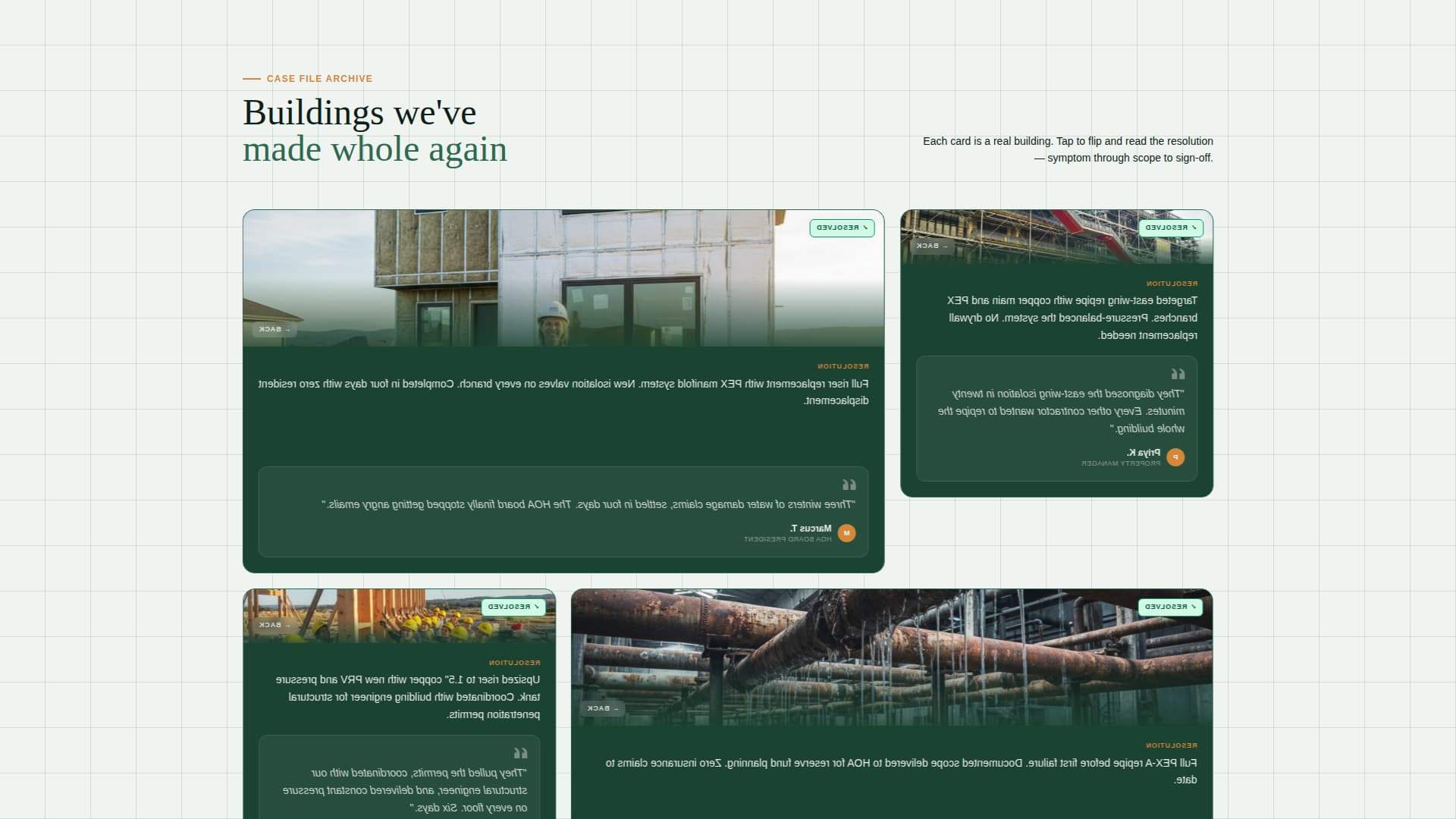 Mainline - Precision Condo Plumbing Landing Page Template