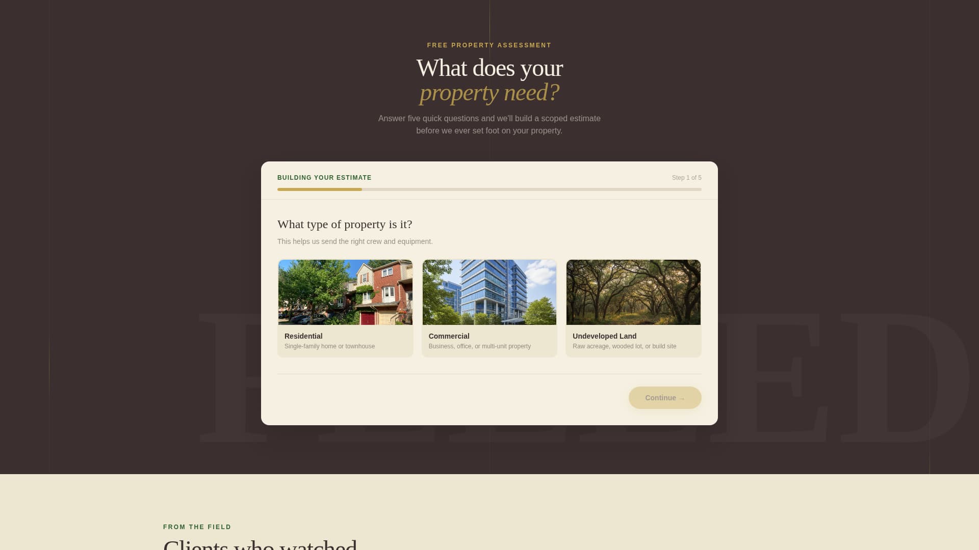 Felled - Trusted Tree Removal Landing Page Template