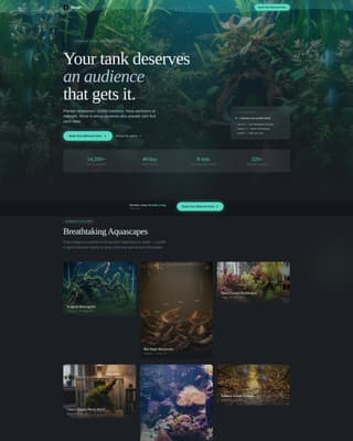 Shoal - Immersive Aquarium Landing Page Template