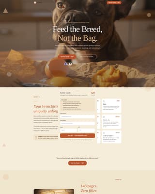 Kibble - Trusted Frenchie Landing Page Template