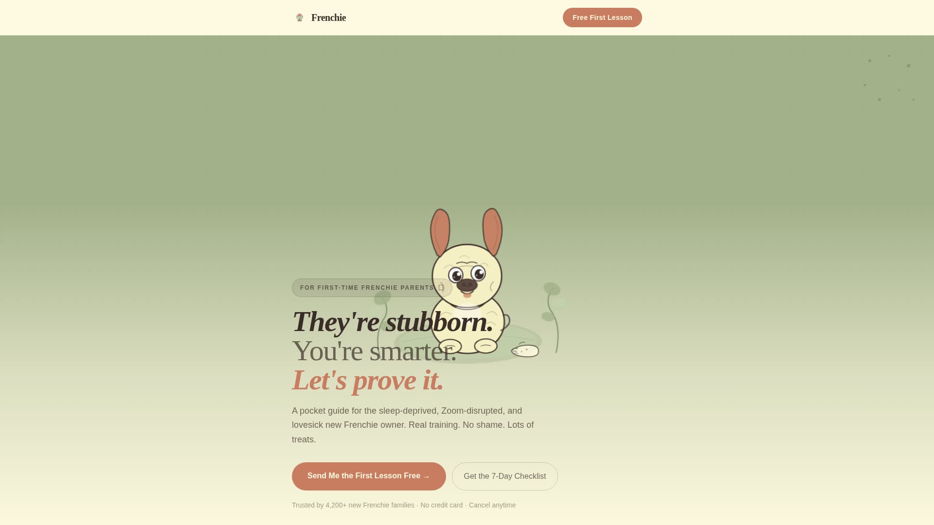 Frenchie - Sensory Pet Landing Page Template