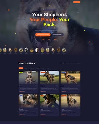Dog Premium Booking Website Template