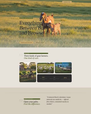 Pasture - Trusted Livestock Landing Page Template