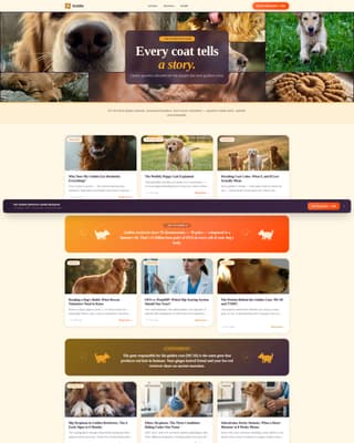 Dog Advanced Blog Website Template