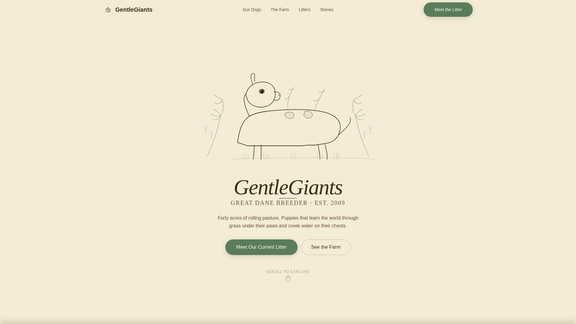 Gentle - Enchanting Breeder Landing Page Template