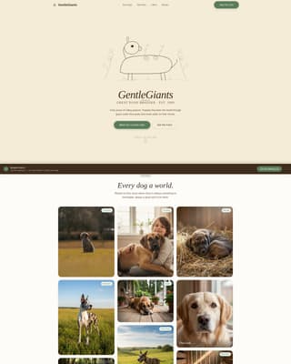 Gentle - Enchanting Breeder Landing Page Template