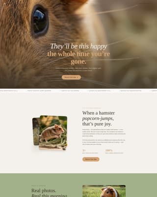 Burrow - Cozy Petboarding Landing Page Template