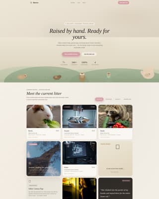 Burrow - Charming Breeder Landing Page Template