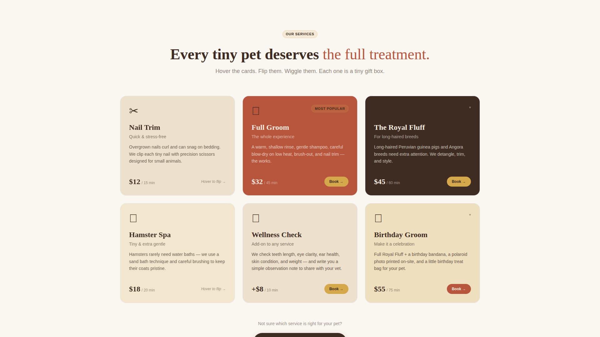 Nibble - Charming Hamstergrooming Landing Page Template