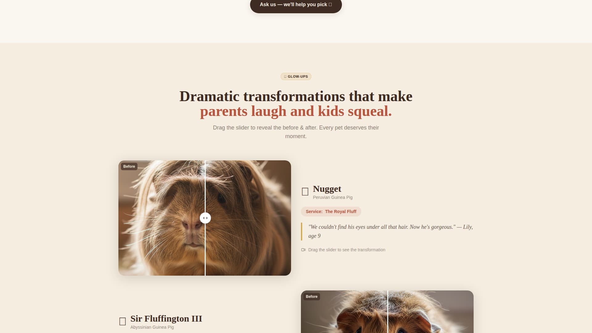 Nibble - Charming Hamstergrooming Landing Page Template