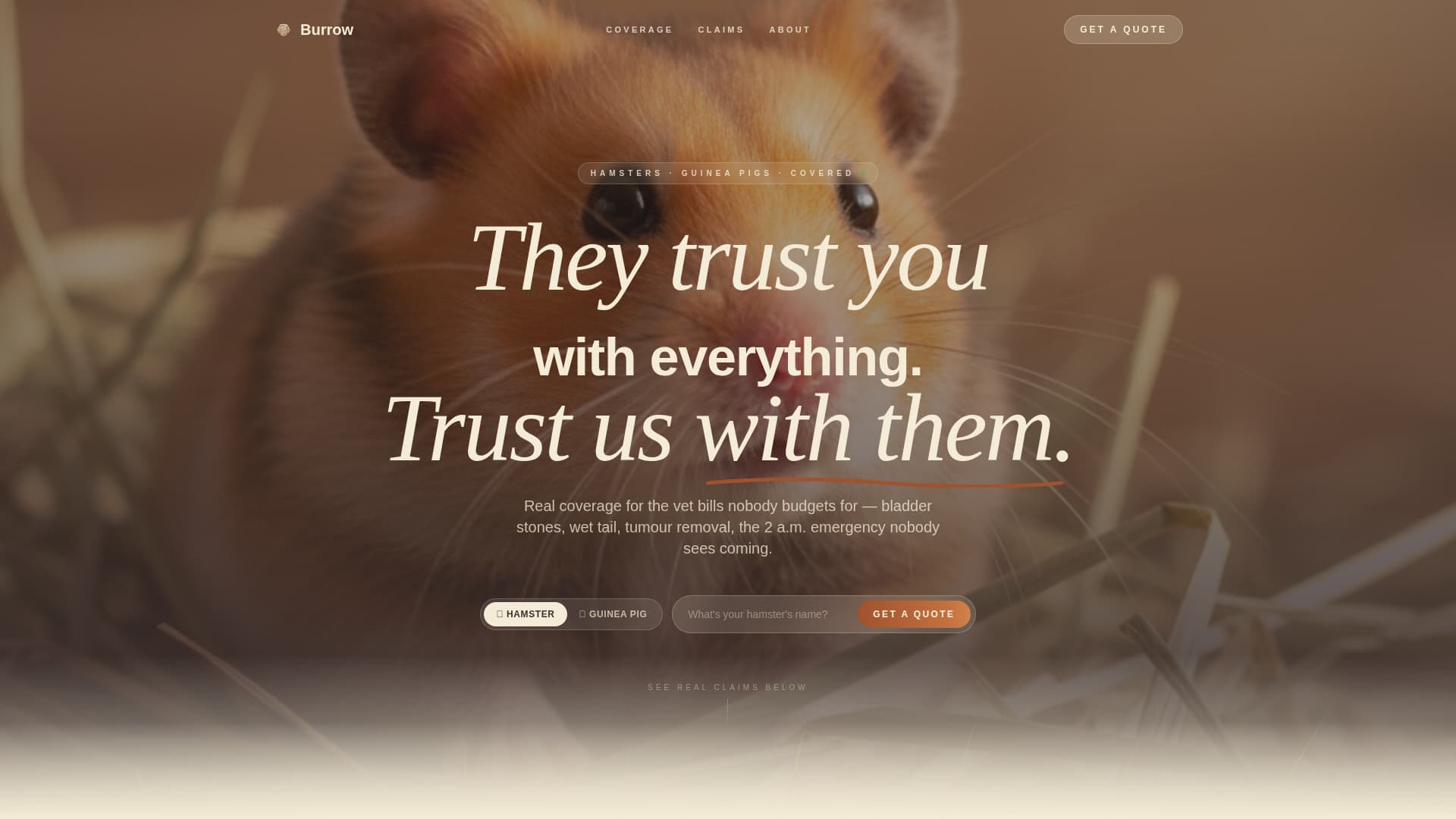 Burrow - Trusted Petinsurance Landing Page Template