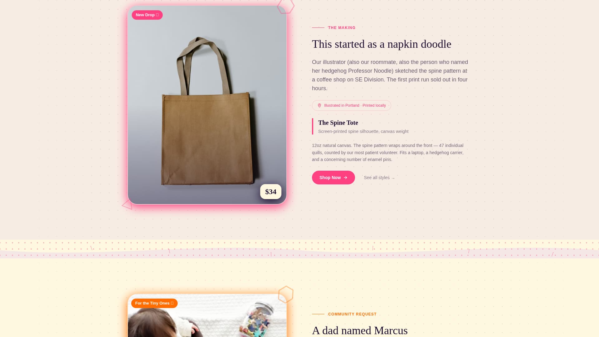 Quill - Charming Hedgehog Landing Page Template