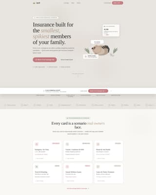 Quill - Trusted Hedgehoginsurance Landing Page Template