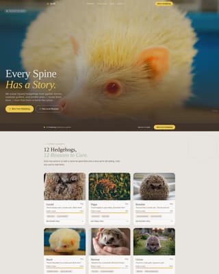 Quill - Heartwarming Hedgehog Landing Page Template