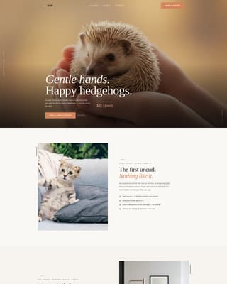 Quill - Heartwarming Hedgehog Landing Page Template