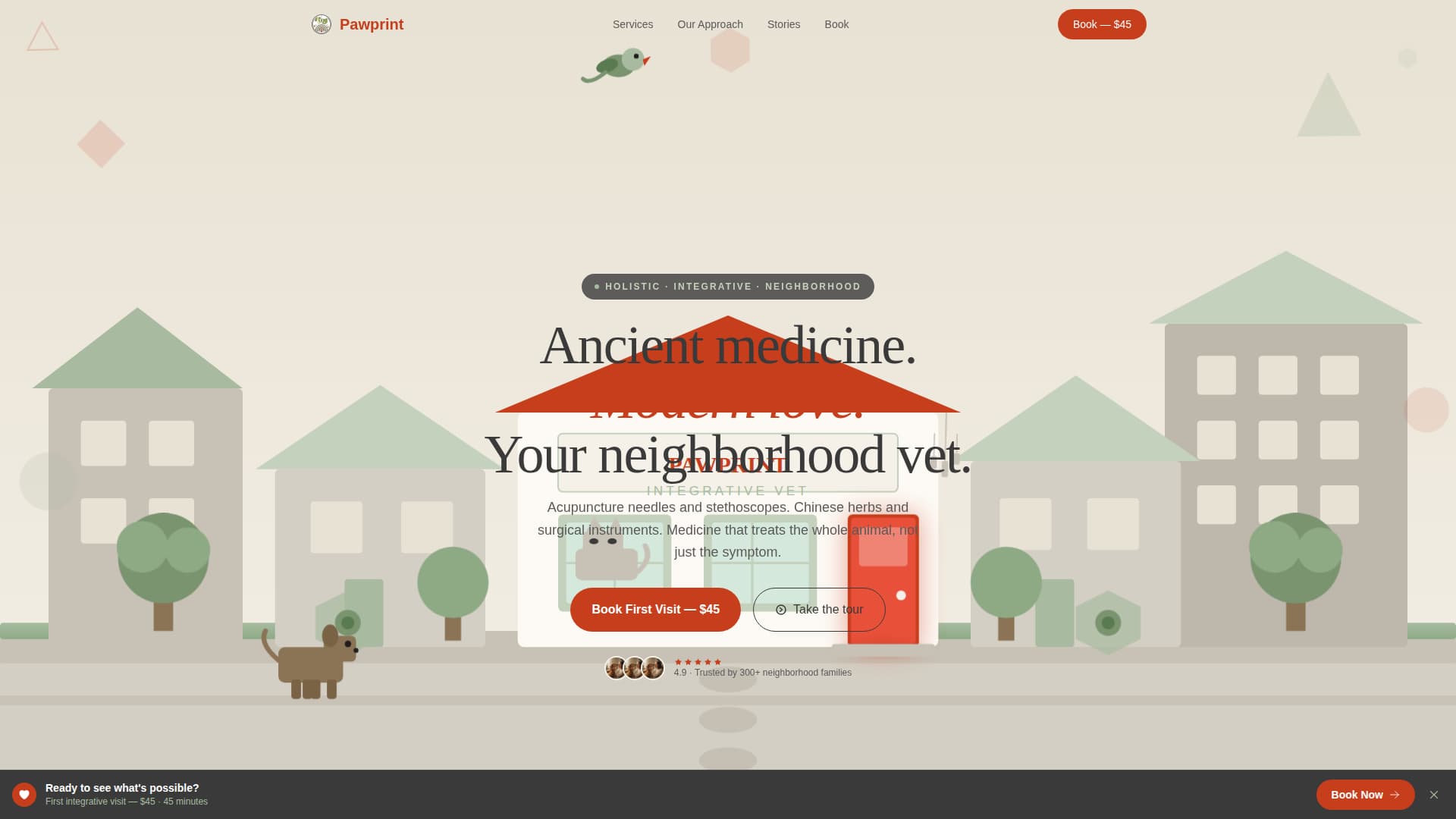 Pawprint - Holistic Veterinary Landing Page Template