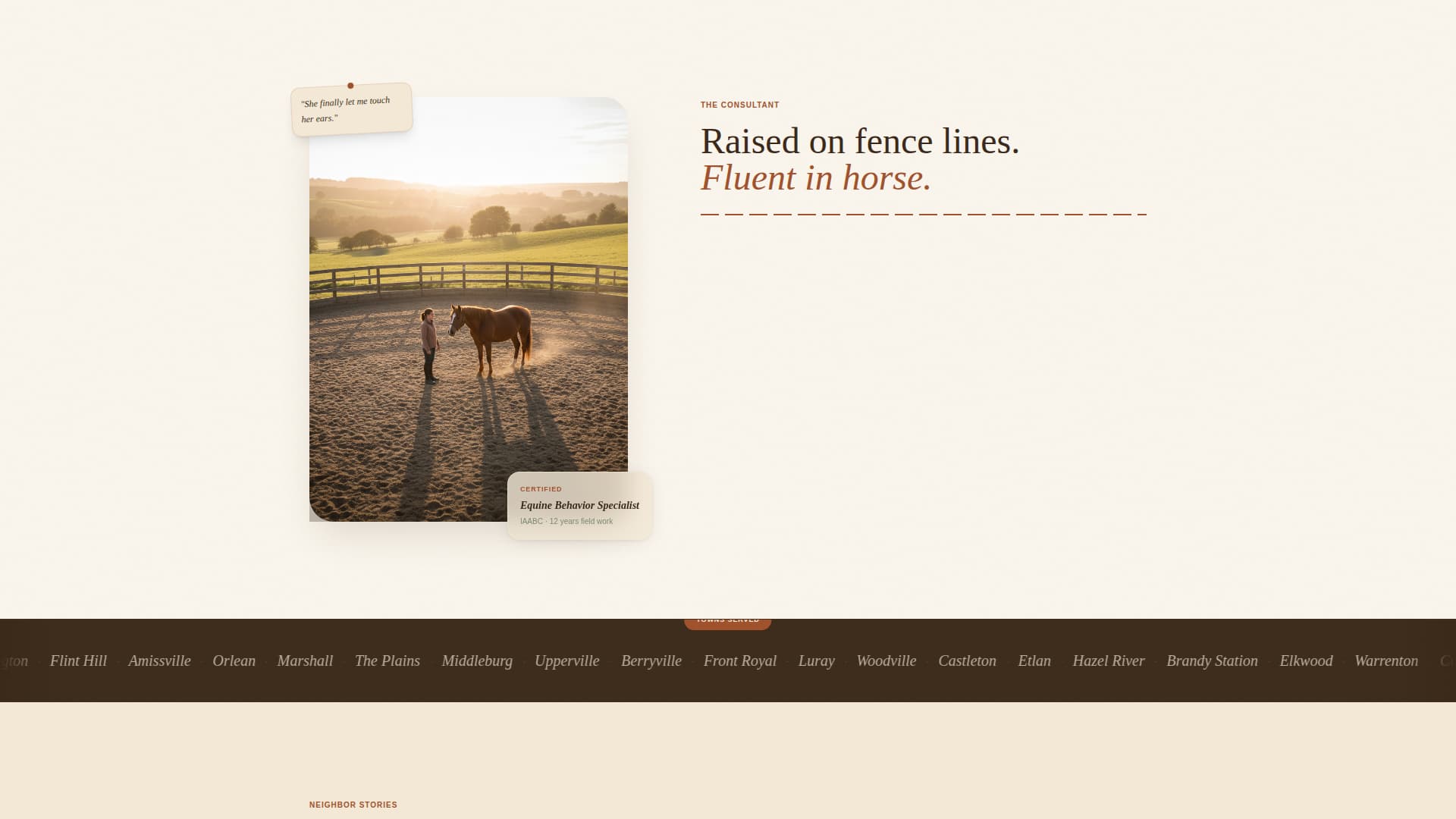 Herd - Trusted Horsebehavior Landing Page Template