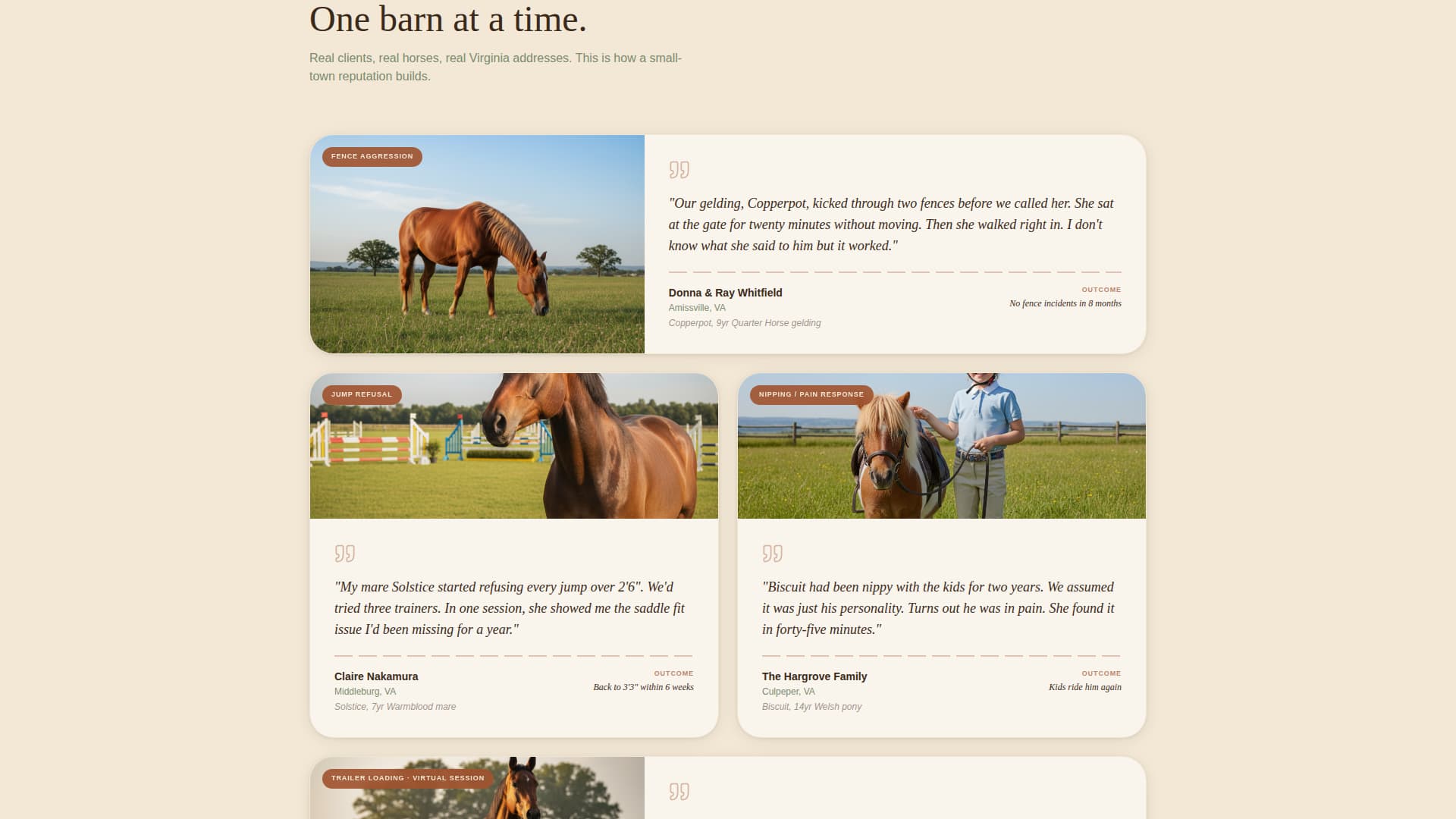 Herd - Trusted Horsebehavior Landing Page Template