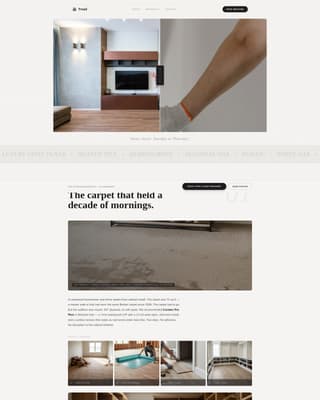 Tread - Precision Flooring Landing Page Template