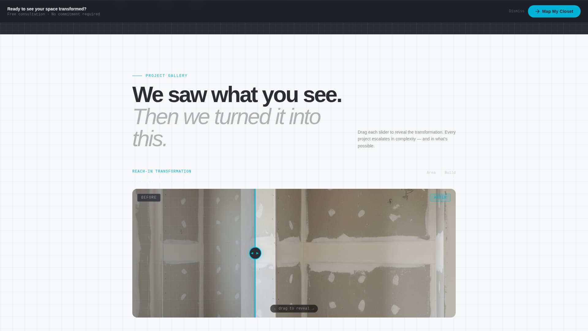 Wardrobe - Precision Closet Landing Page Template