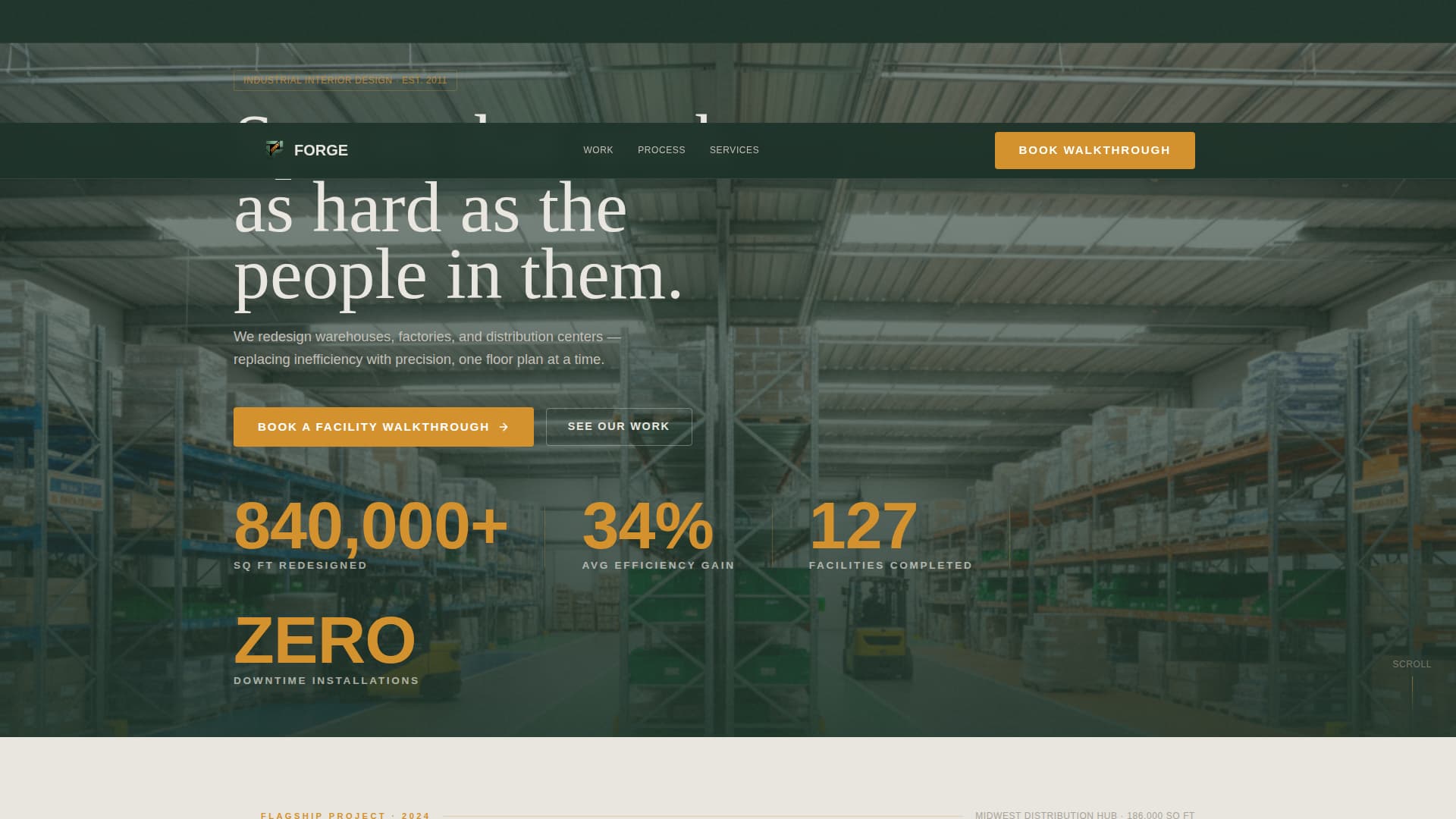 Forge - Industrial Warehouse Landing Page Template