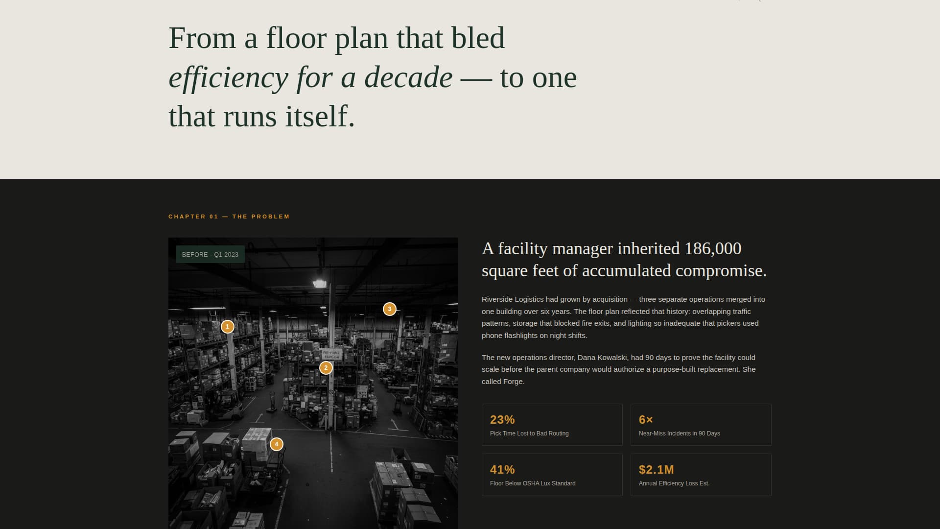 Forge - Industrial Warehouse Landing Page Template