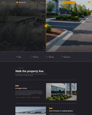 Groundskeep - Precision Industrial Landing Page Template