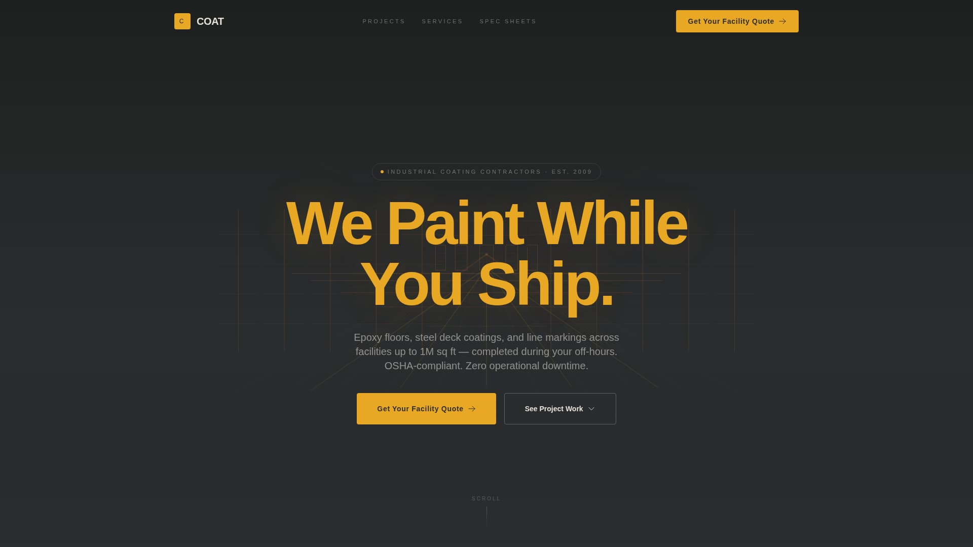 Coat - Industrial Warehouse Landing Page Template