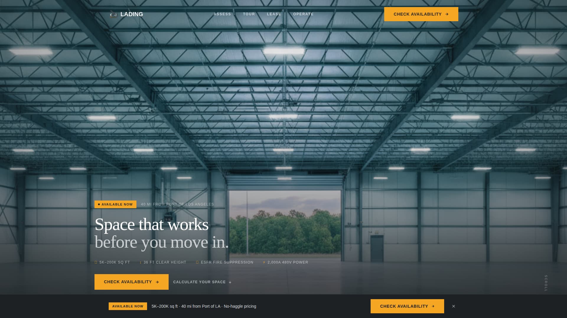 Lading - Industrial Warehouse Landing Page Template