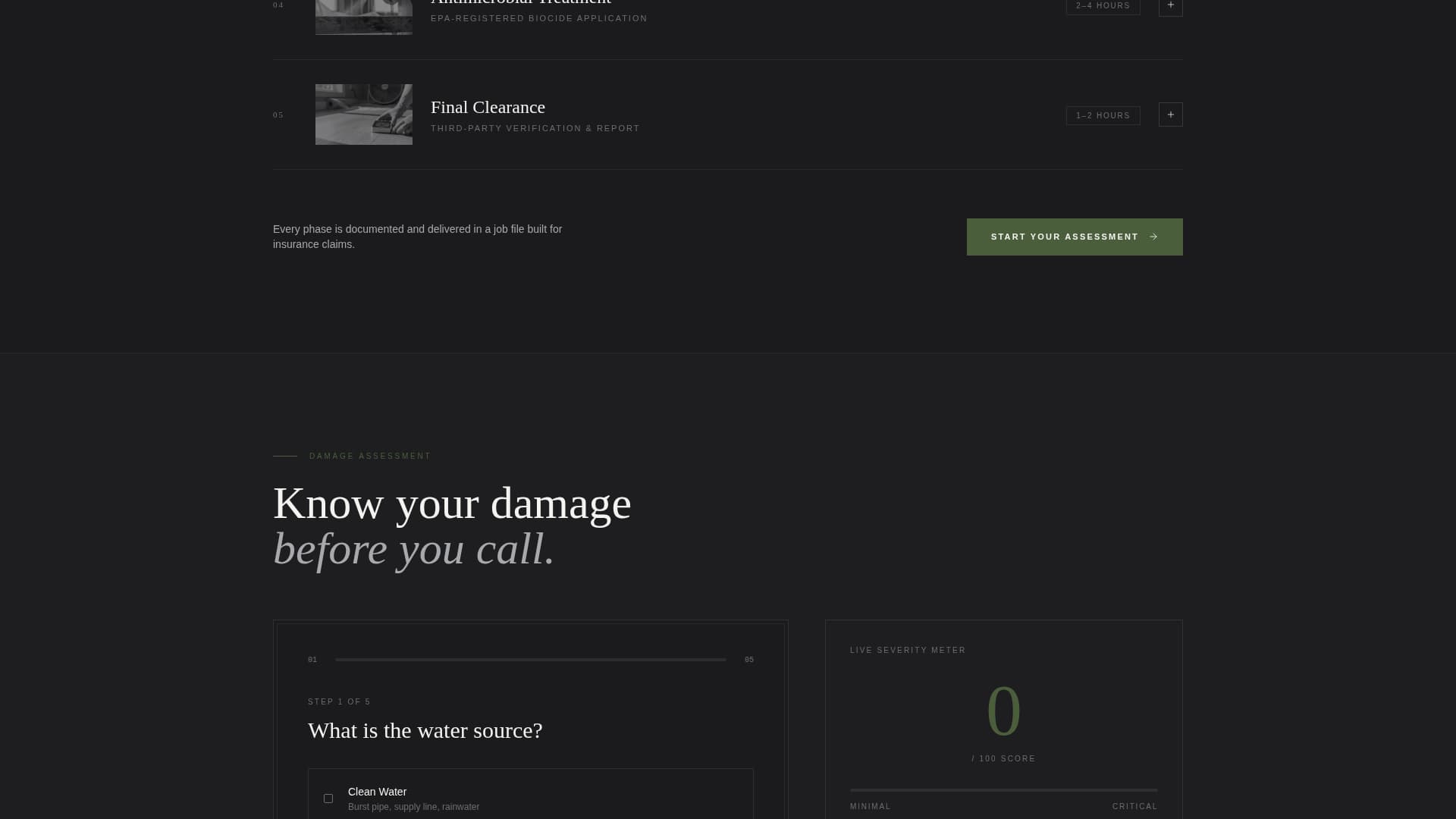 Restore - Rapid Water Damage Landing Page Template
