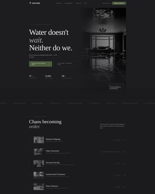 Restore - Rapid Water Damage Landing Page Template