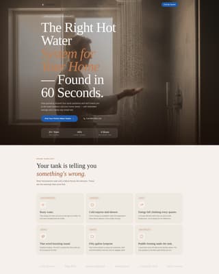 Tankless - Reliable Waterheater Landing Page Template