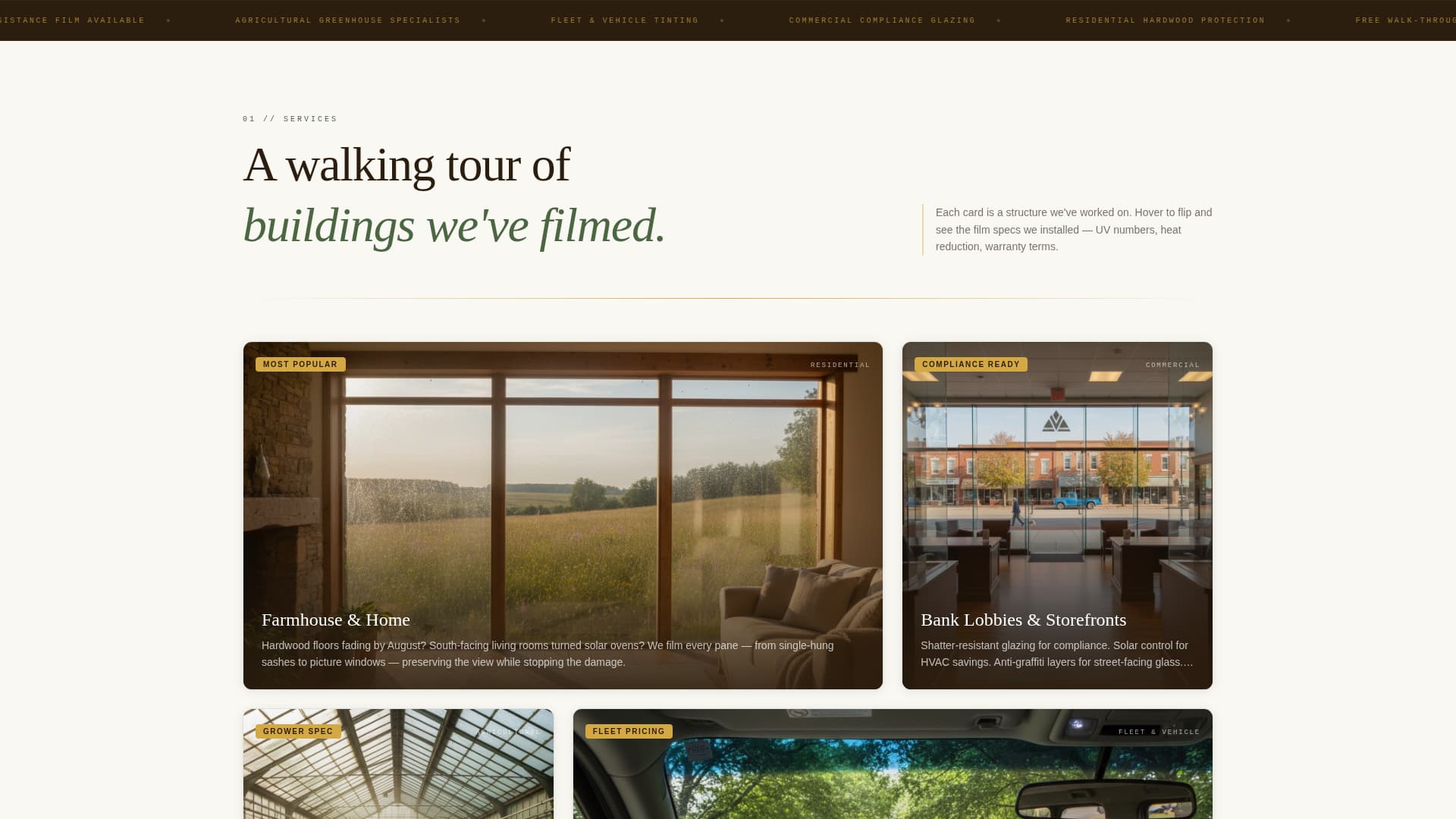 Tint - Precision Windowfilm Landing Page Template