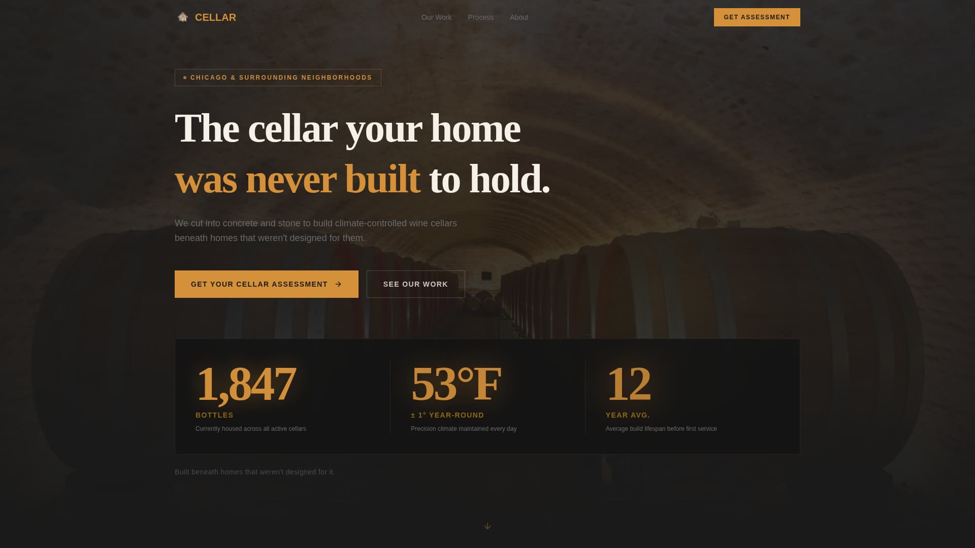 Cellar - Industrial Winecellar Landing Page Template