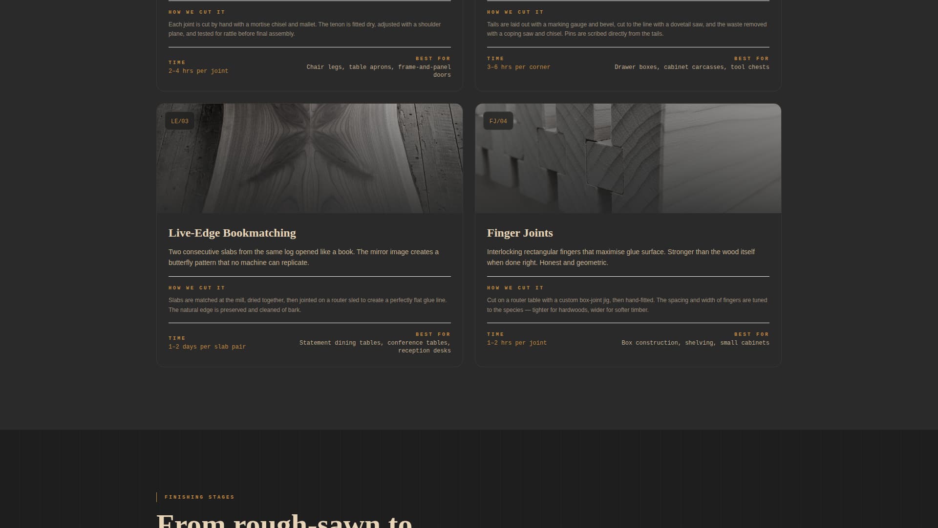 Grain - Artisan Woodworking Landing Page Template