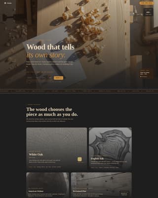 Grain - Artisan Woodworking Landing Page Template