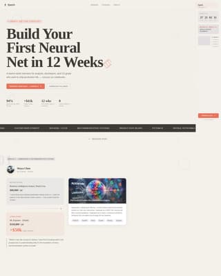 Epoch - Intensive ML Bootcamp Landing Page Template