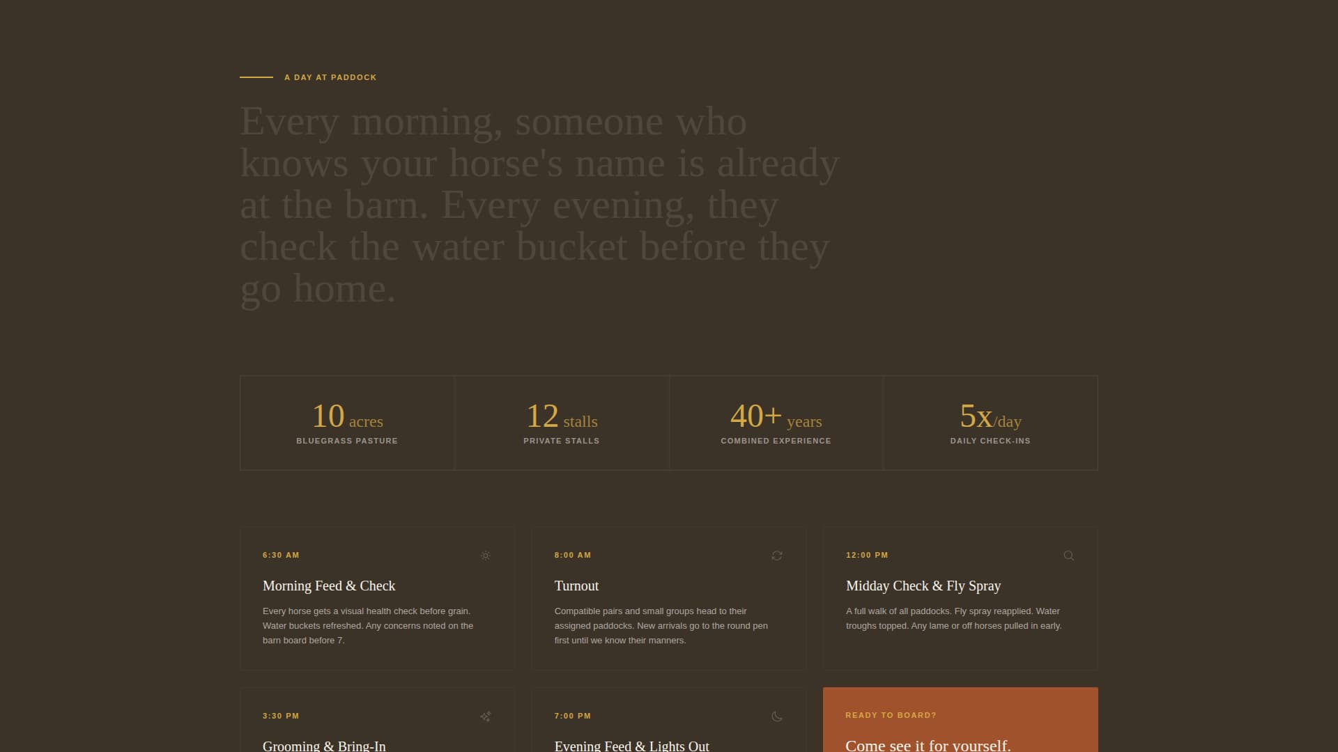 Paddock - Trusted Boarding Landing Page Template