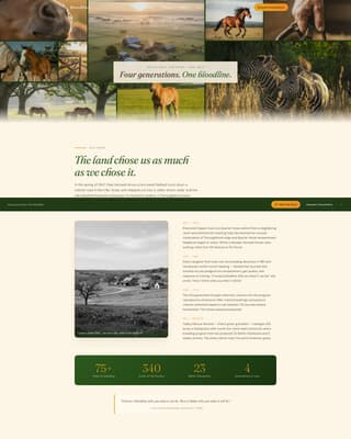 Bloodline - Timeless Equestrian Landing Page Template
