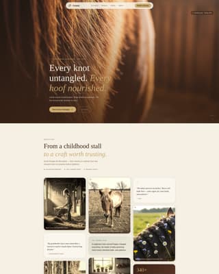 Groom - Earthy Equine Landing Page Template
