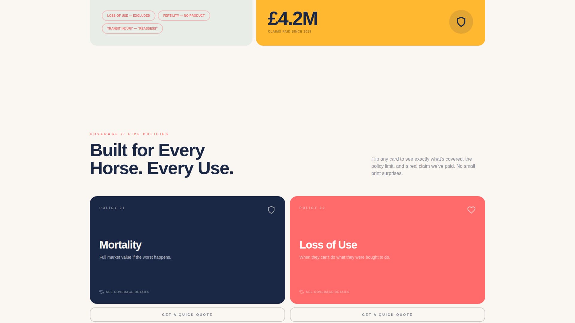 Paddock - Bold Horseinsurance Landing Page Template
