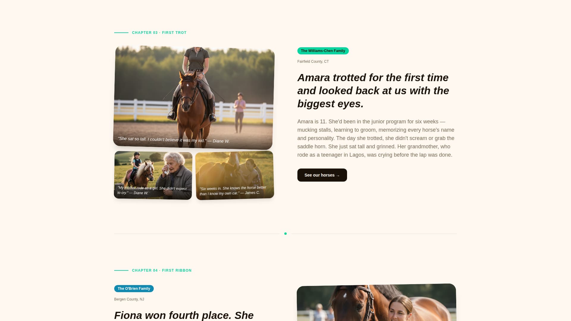 Canter - Heartwarming Equestrian Landing Page Template