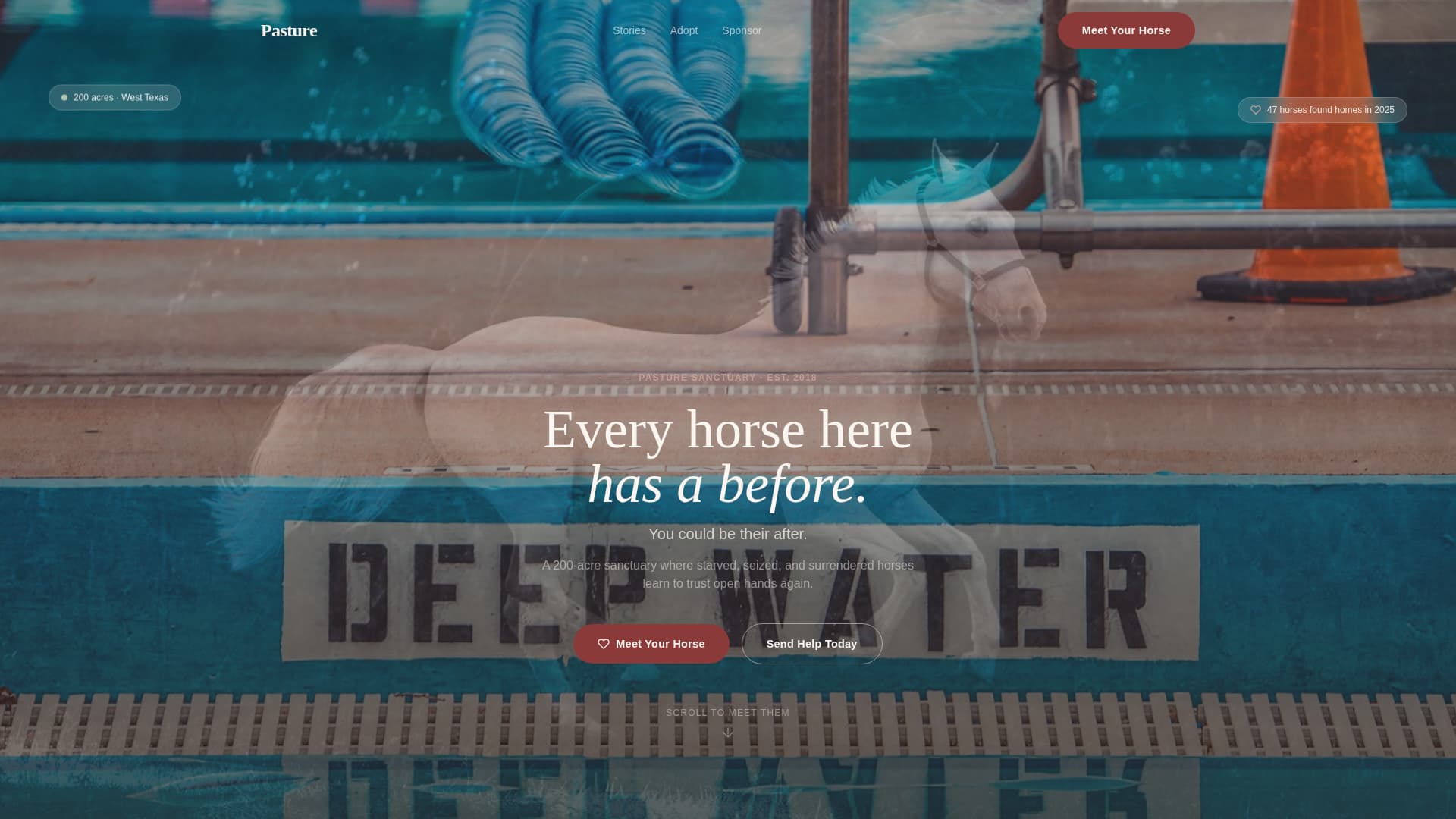 Pasture - Heartfelt Horserescue Landing Page Template