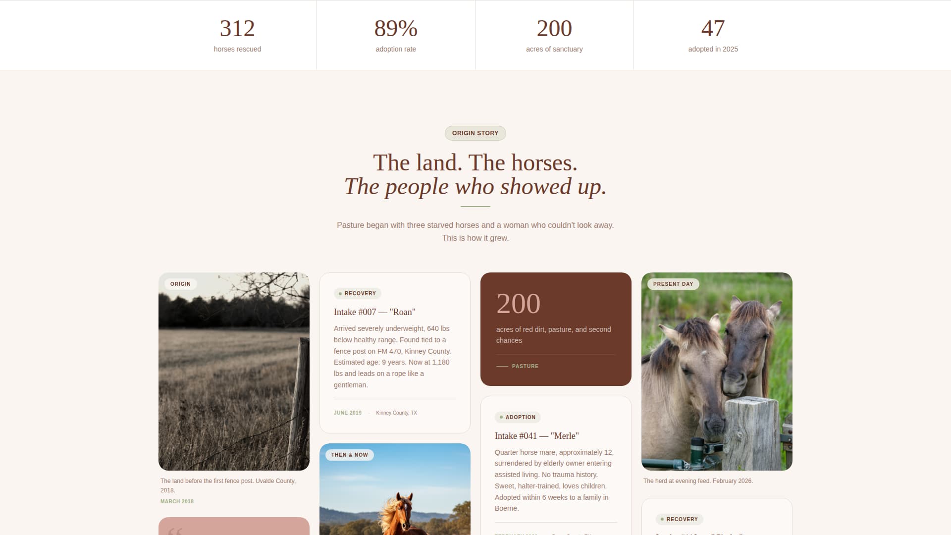 Pasture - Heartfelt Horserescue Landing Page Template