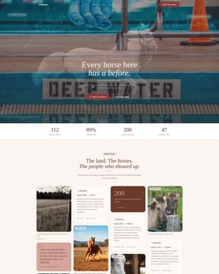 Pasture - Heartfelt Horserescue Landing Page Template