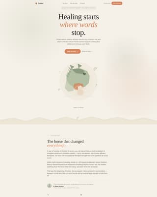 Canter - Healing Equinetherapy Landing Page Template