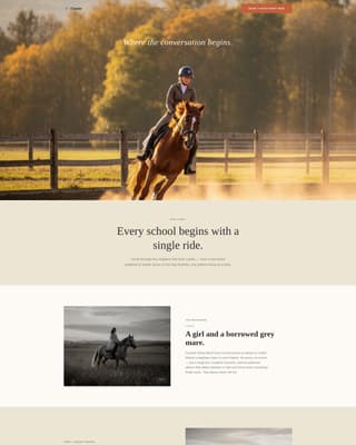 Canter - Inspiring Equestrian Landing Page Template