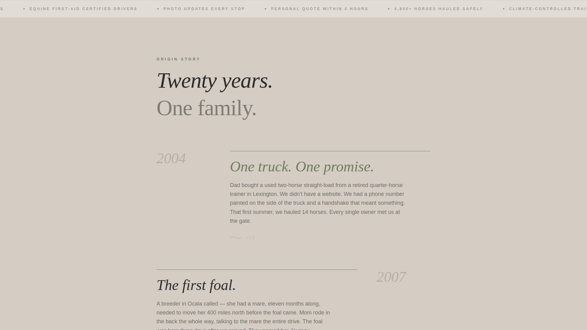 Haul - Trusted Equestriantransport Landing Page Template