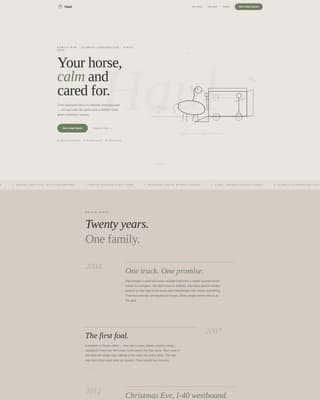 Haul - Trusted Equestriantransport Landing Page Template